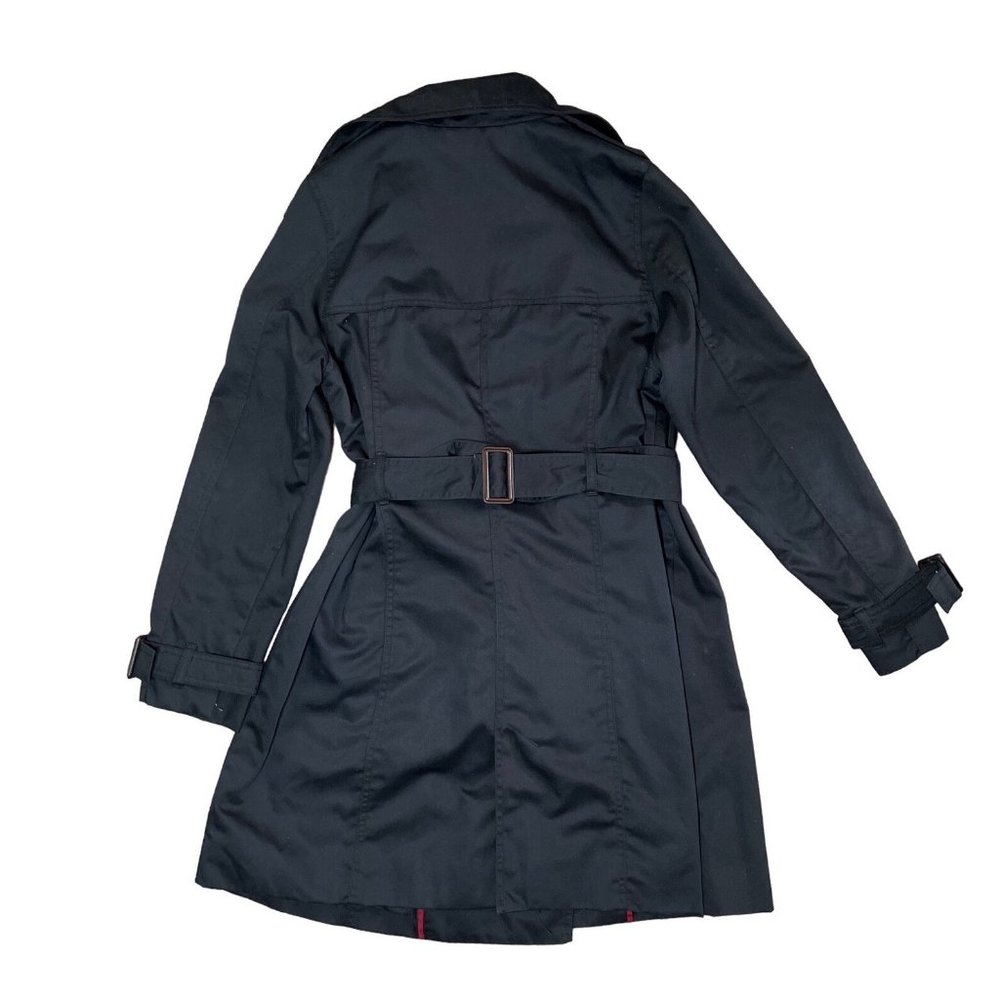 (Sold)Merona Water Resistant Black stylish Trench Coat (XL) - Picture 2 of 9